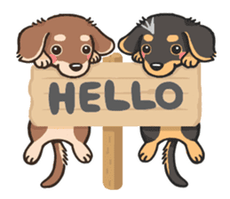 my sweet little dachshund babies sticker #3308100