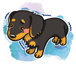 my sweet little dachshund babies sticker #3308115