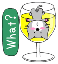 Sloppi in a wine glass (English ver.) sticker #3308386