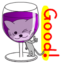 Sloppi in a wine glass (English ver.) sticker #3308388