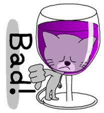 Sloppi in a wine glass (English ver.) sticker #3308389