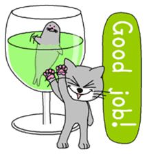 Sloppi in a wine glass (English ver.) sticker #3308403