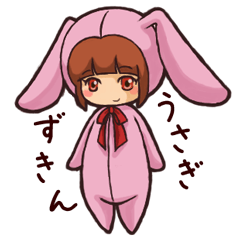 Girl wearing a hood rabbit