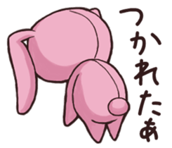 Girl wearing a hood rabbit sticker #3308901