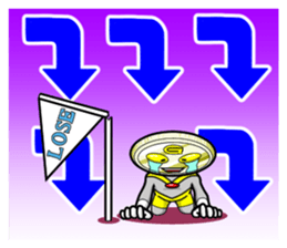 Mask of PEARL and GOLDCOIN MAN sticker #3309713