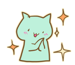 Mint Color Cat sticker #3310500