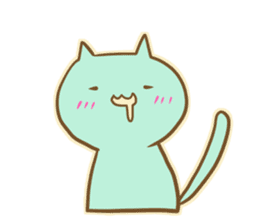 Mint Color Cat sticker #3310503