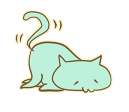 Mint Color Cat sticker #3310505