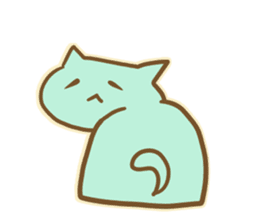 Mint Color Cat sticker #3310522