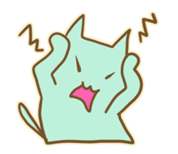 Mint Color Cat sticker #3310523