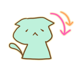 Mint Color Cat sticker #3310524