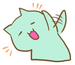 Mint Color Cat sticker #3310529