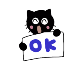 Black cat's sticker #3311259