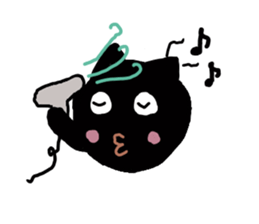 Black cat's sticker #3311277