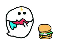 Cheerful ghost sticker #3311498