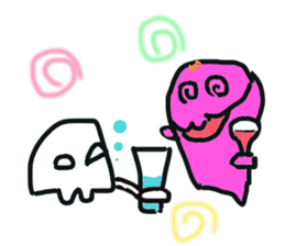 Cheerful ghost sticker #3311502
