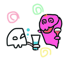 Cheerful ghost sticker #3311502
