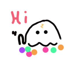 Cheerful ghost sticker #3311505