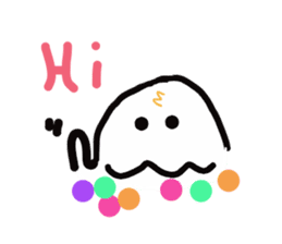 Cheerful ghost sticker #3311505