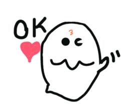 Cheerful ghost sticker #3311506