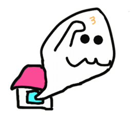 Cheerful ghost sticker #3311520
