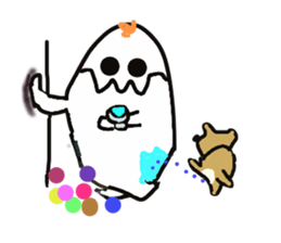Cheerful ghost sticker #3311524
