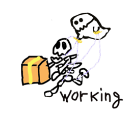 Cheerful ghost sticker #3311533