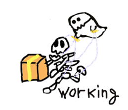 Cheerful ghost sticker #3311533