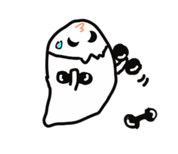 Cheerful ghost sticker #3311536