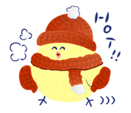 Greetings Piyoshi of winter sticker #3311539