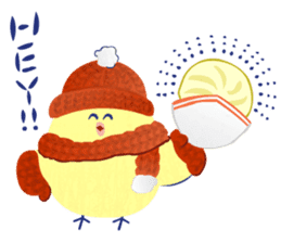 Greetings Piyoshi of winter sticker #3311542