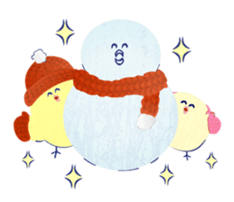 Greetings Piyoshi of winter sticker #3311555
