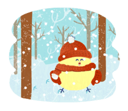 Greetings Piyoshi of winter sticker #3311556