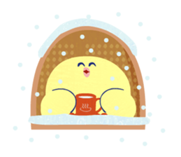 Greetings Piyoshi of winter sticker #3311559