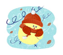 Greetings Piyoshi of winter sticker #3311567