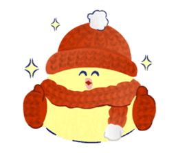 Greetings Piyoshi of winter sticker #3311569