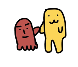 Octopus den and Mr. Mu sticker #3311906