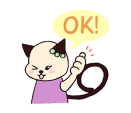 usa-neko happy days sticker #3313859