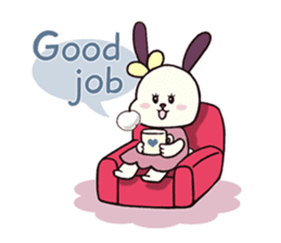 usa-neko happy days sticker #3313860