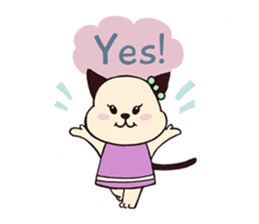 usa-neko happy days sticker #3313863