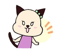 usa-neko happy days sticker #3313876