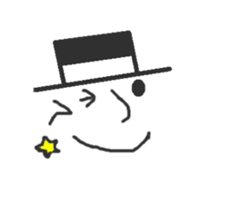 The gentleman of the hat. sticker #3314023