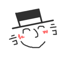 The gentleman of the hat. sticker #3314024