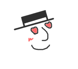 The gentleman of the hat. sticker #3314029