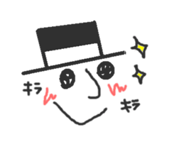 The gentleman of the hat. sticker #3314031