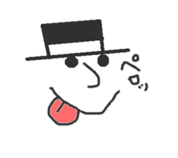 The gentleman of the hat. sticker #3314032