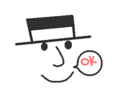 The gentleman of the hat. sticker #3314036