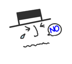 The gentleman of the hat. sticker #3314037