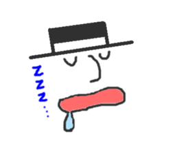 The gentleman of the hat. sticker #3314038