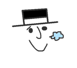 The gentleman of the hat. sticker #3314044